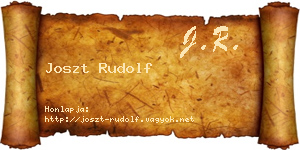 Joszt Rudolf névjegykártya